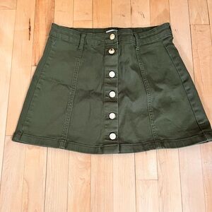 Forever 21 Green Mini A-Line Skirt Casual